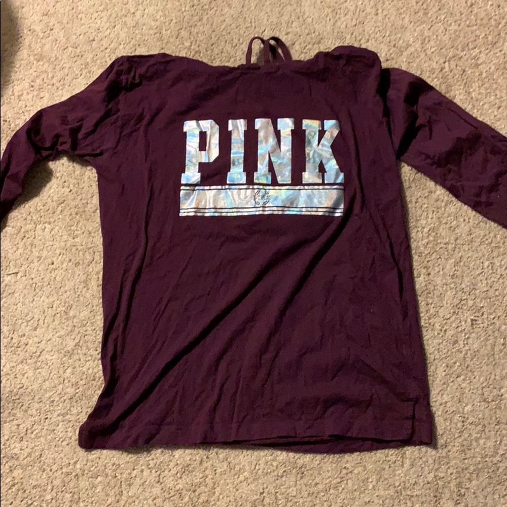 PINK maroon hoodie